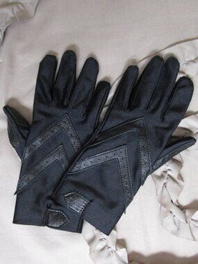 leather reinforced stretch driving gloves